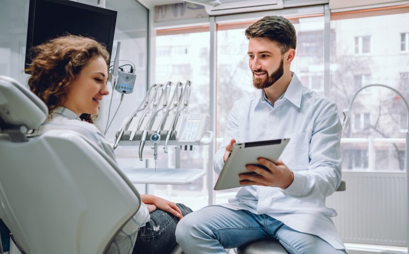 Woman at dentist